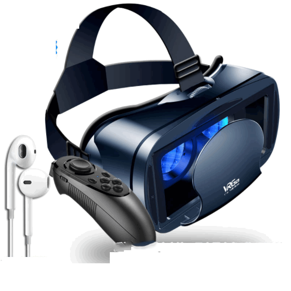 Blu-ray version of 3d VR glasses (Pro Blu-ray VR+052 handle black + headphones)