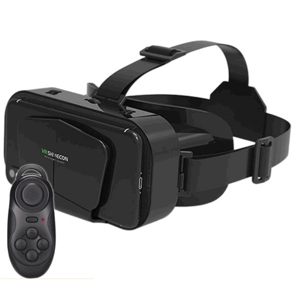 3D VR Headset [G10 Black (English) +032 Mini Remote Control]