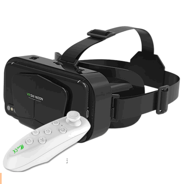 3D VR Headset Glasses [G10 Black (English) + Y1 White Remote Control ]