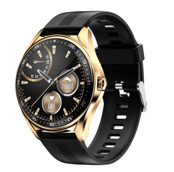 E16 smart watch dual bluetooth call watch body zinc alloy multi-Chinese (tpu-gold black)