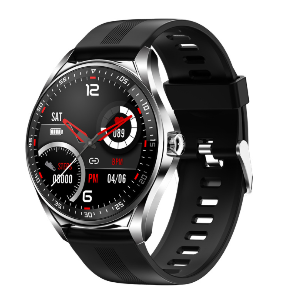 E16 smart watch dual bluetooth call watch body zinc alloy multi-Chinese (tpu-silver black)
