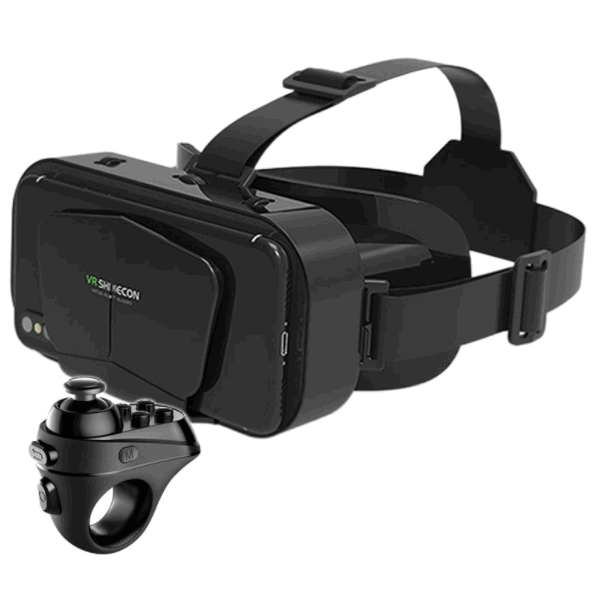 3D VR Headset [G10 Black (English) + R1 Mini Controller]