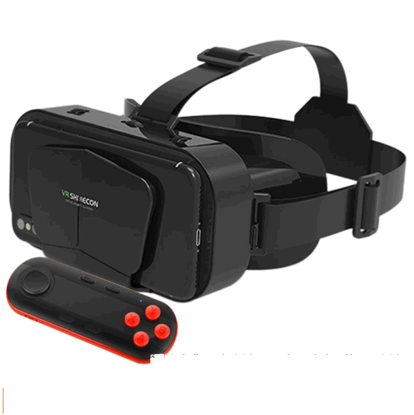 Head-mounted 3D VR glasses [G10 Black (English)+051 Bluetooth Remote Control]