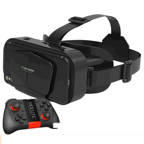 Head-mounted 3D VR glasses [G10 Black (English) + 050 Game Slot]