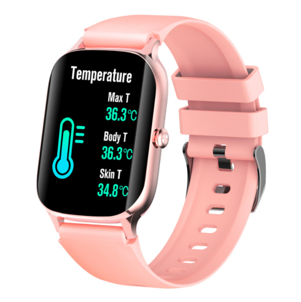 F37 Smart Bracelet Body Temperature, Heart Rate, Blood Pressure, Blood Oxygen, Sleep Monitoring, Pedometer Sports Watch (Pink)