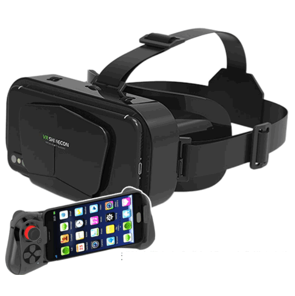 3D VR Headset [G10 Black (English)+058 Gamepad]
