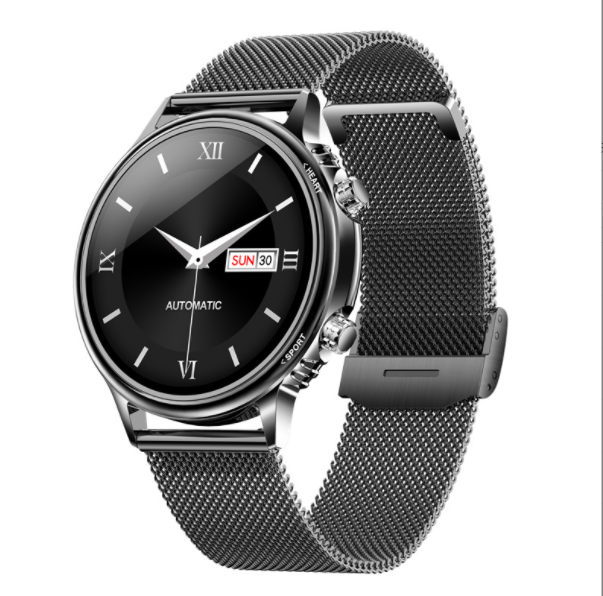 CF81 Smart WatchHeart Rate, Blood Pressure, Health Monitoring, Photo, Waterproof Step Counting, Sports Smart Bracelet (Black Steel)