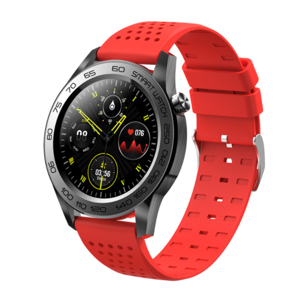 F22U Body Temperature Smart Bracelet Heart Rate Multifunctional Bluetooth Sports Watch (Red)
