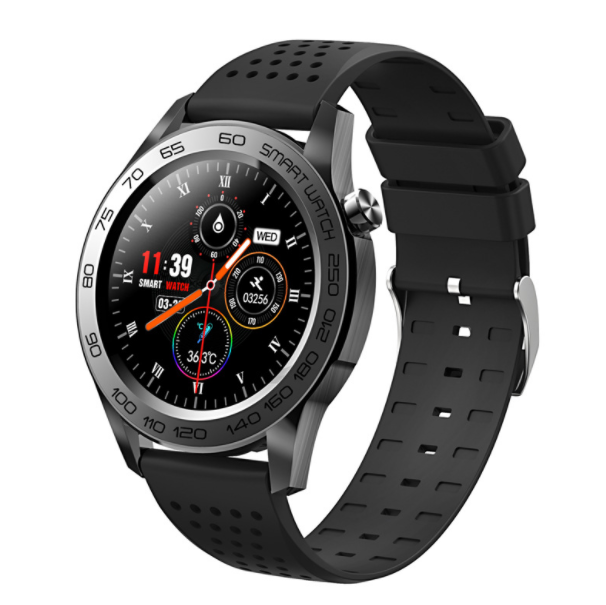F22U Body Temperature Smart Bracelet Heart Rate Multifunctional Bluetooth Sports Watch (Black)