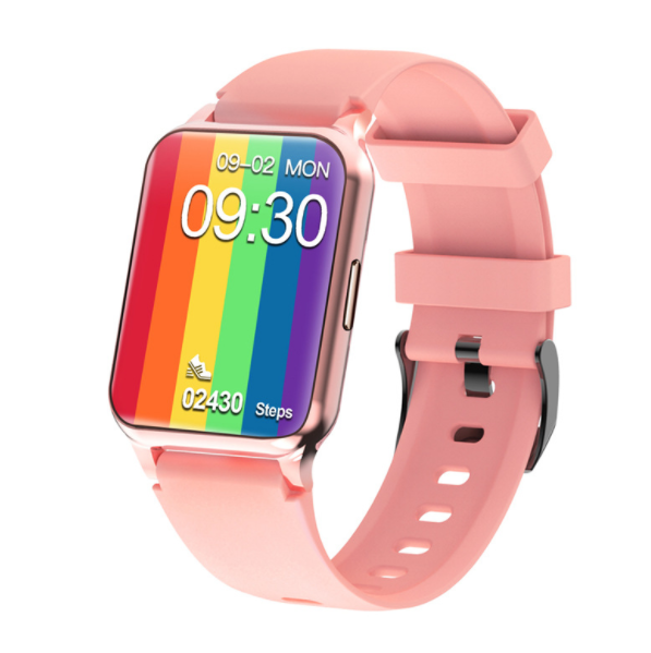 F30L Smart Watch 1.65 Inch Large Screen HD Music Playback Control Smart Band Heart Rate and Blood Pressure (Pink)