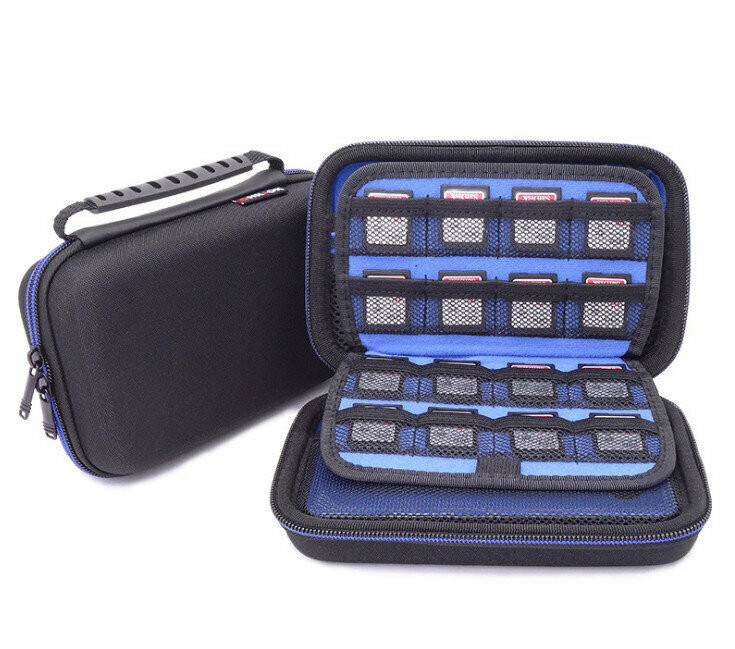 3DS XL Shockproof Game Console Bag3DS Console Protection Bag Game Card Modem Protection Organizer Bag (Black)