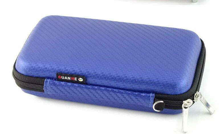 2.5" Mobile Hard Drive Bag, 3DS Game Console Bag, Power Bank Storage Case, Protective Case(GH1501 Blue)