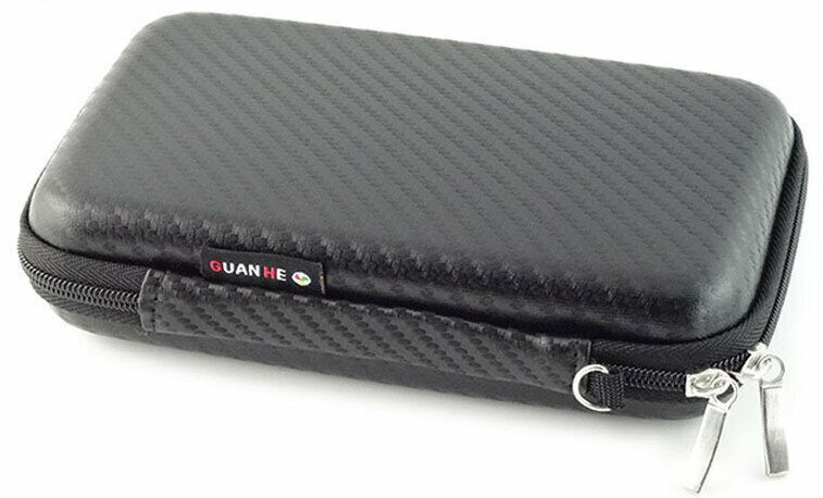 2.5" Mobile Hard Drive Bag, 3DS Game Console Bag, Power Bank Storage Case, Protective Case(GH1501 Black)