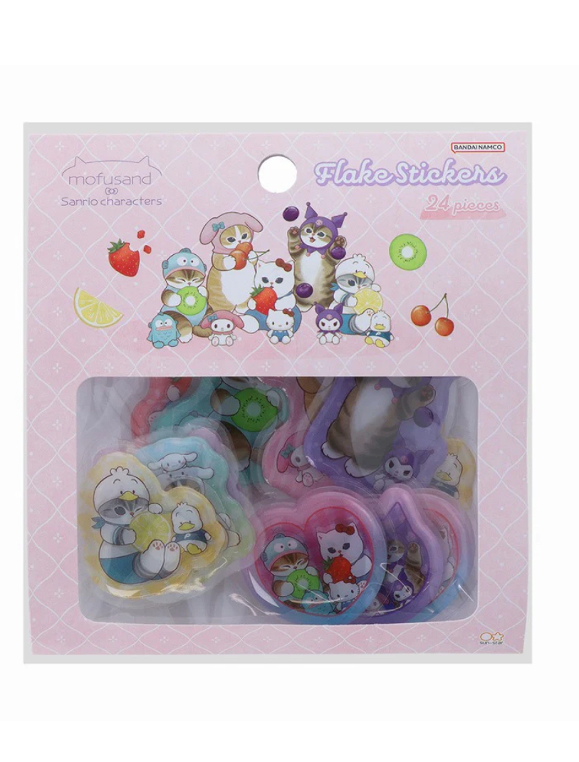 日本限定 mofusand 貓福珊迪 mofusand x Sanrio 角色豐滿貼紙（水果）