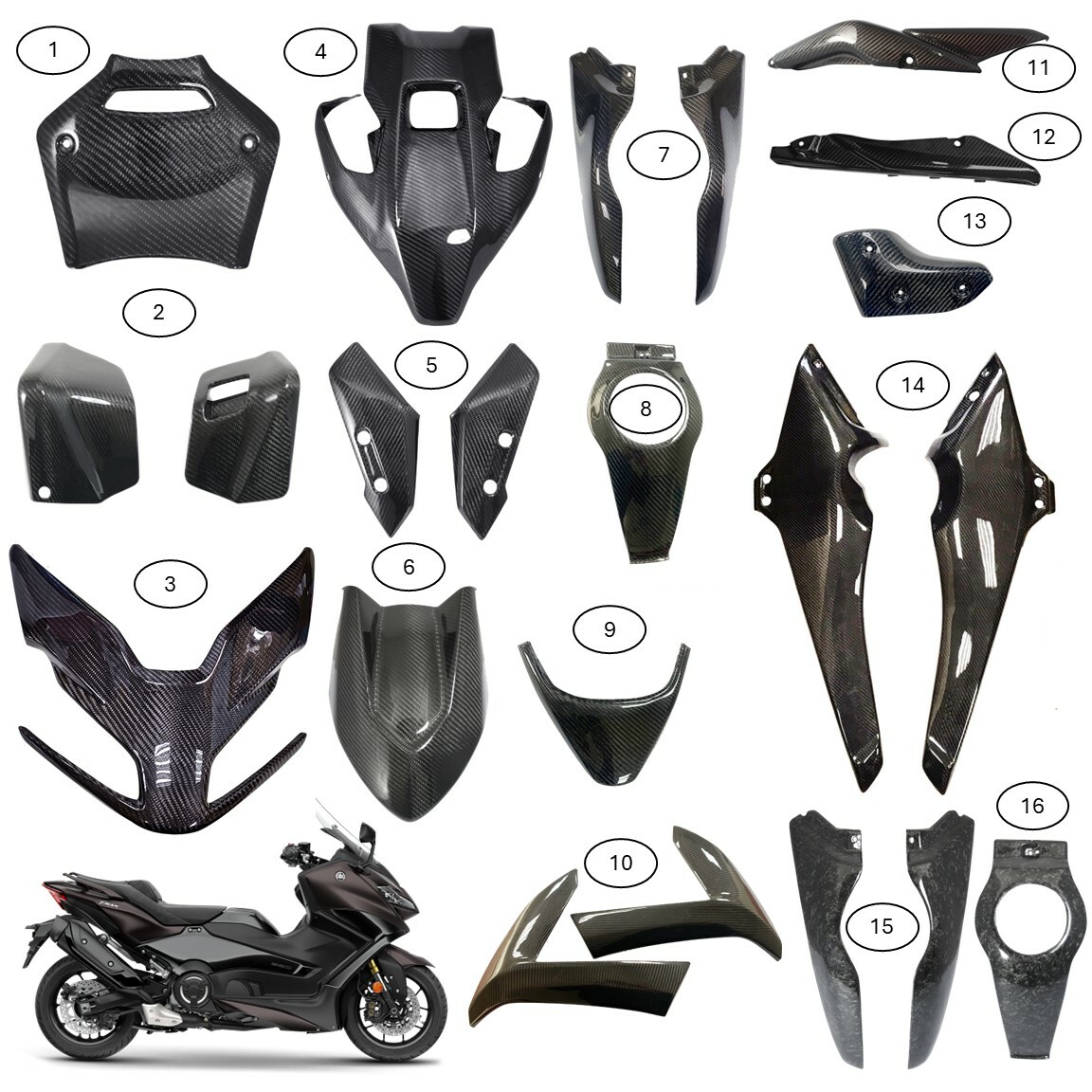 MOS製　カーボンフロントカバー　tmax530 MOS カーボンフロントマスク【TMAX530-6型,TMAX560-7型】2017