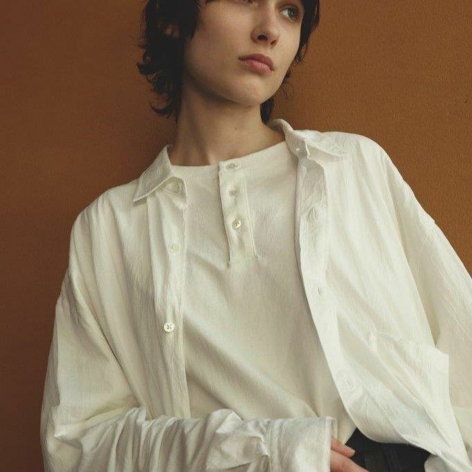 トップス KANEMASA PHIL.46G Artisan L/S Shirt ecru KANEMASA PHIL / 46G Artisan Shirt – Tree and Branch
