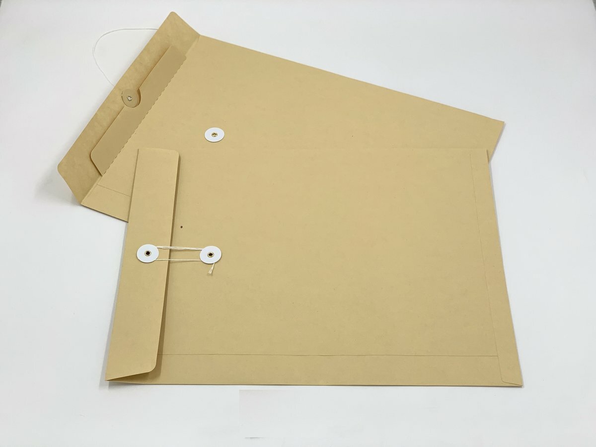 11"X 15" 牛皮公文袋 （5個）, 繞繩雞眼封口