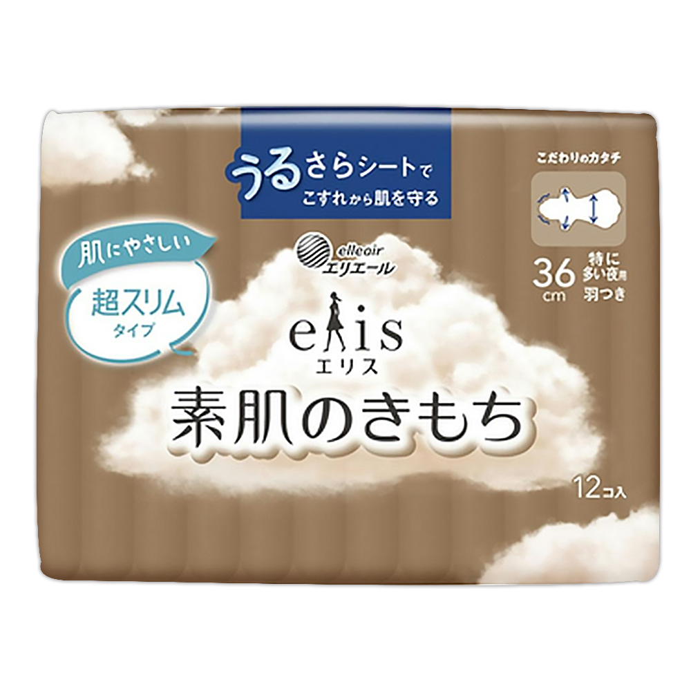 日本大王Elis 純淨裸肌衛生棉-超薄款(36cm/12片)