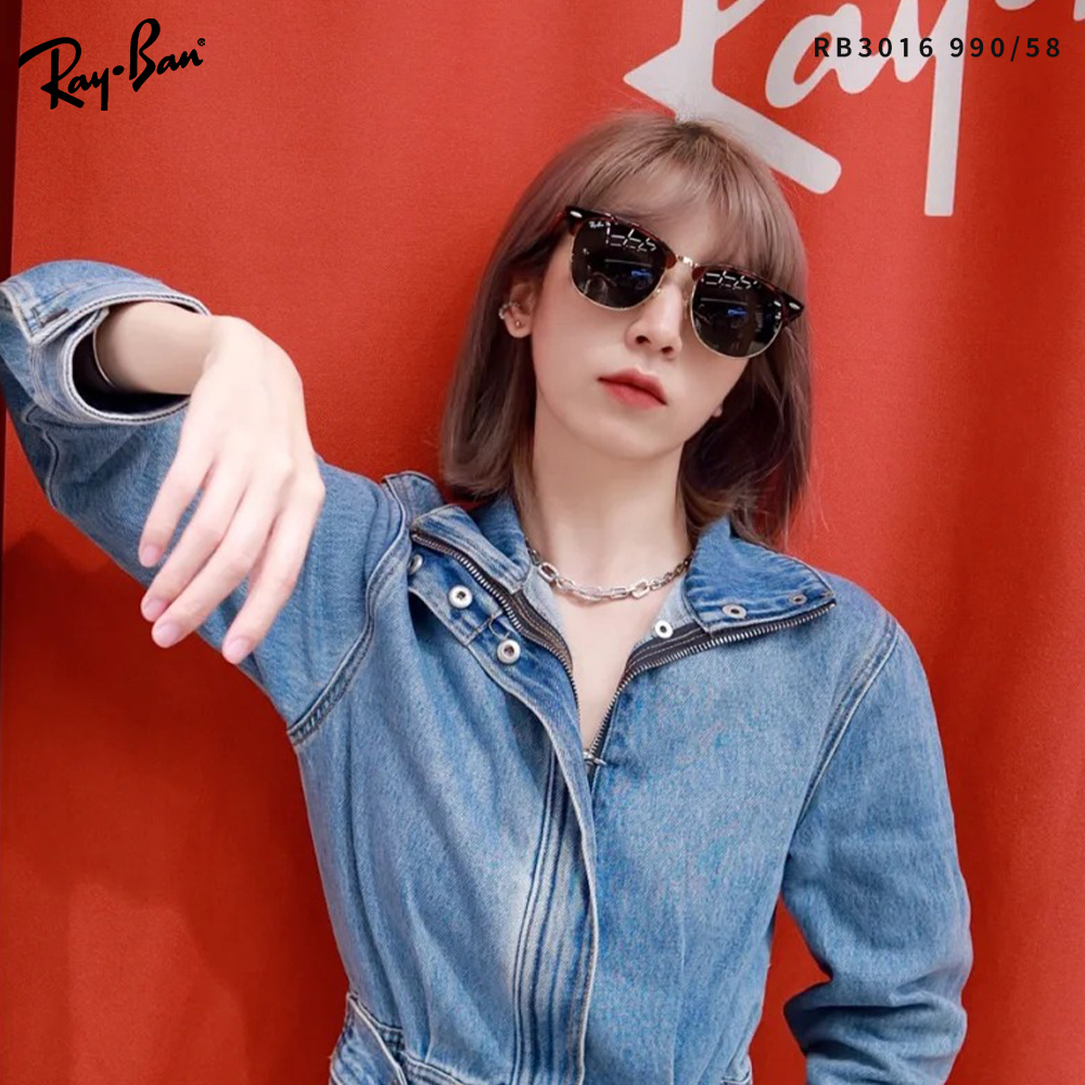 【RayBan】RB3016F 99058-55mm 經典眉框太陽眼鏡(偏光鏡片)