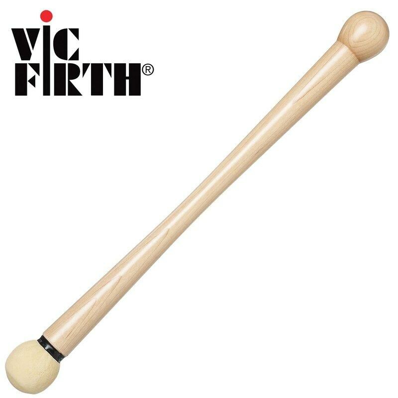 全新 美國 Vic Firth TG21 雙頭 大鼓棒 麂皮 +木頭 Tom Gauger 簽名 公司貨