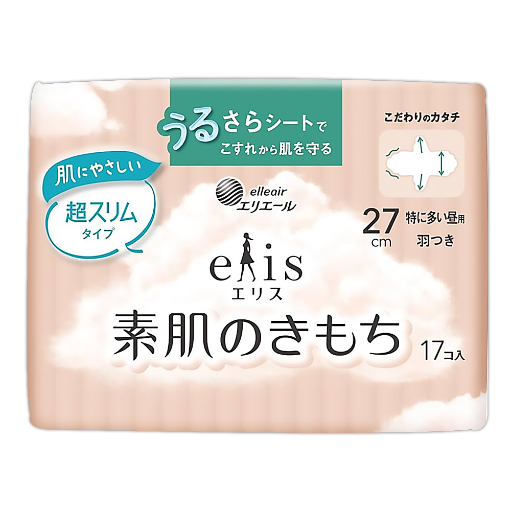 日本大王Elis 純淨裸肌衛生棉-舒柔款(27cm/16片)