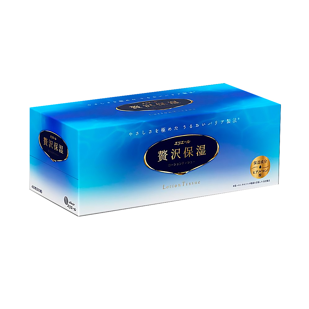 日本大王elleair 奢侈保濕柔霜盒裝面紙 (200抽/盒)