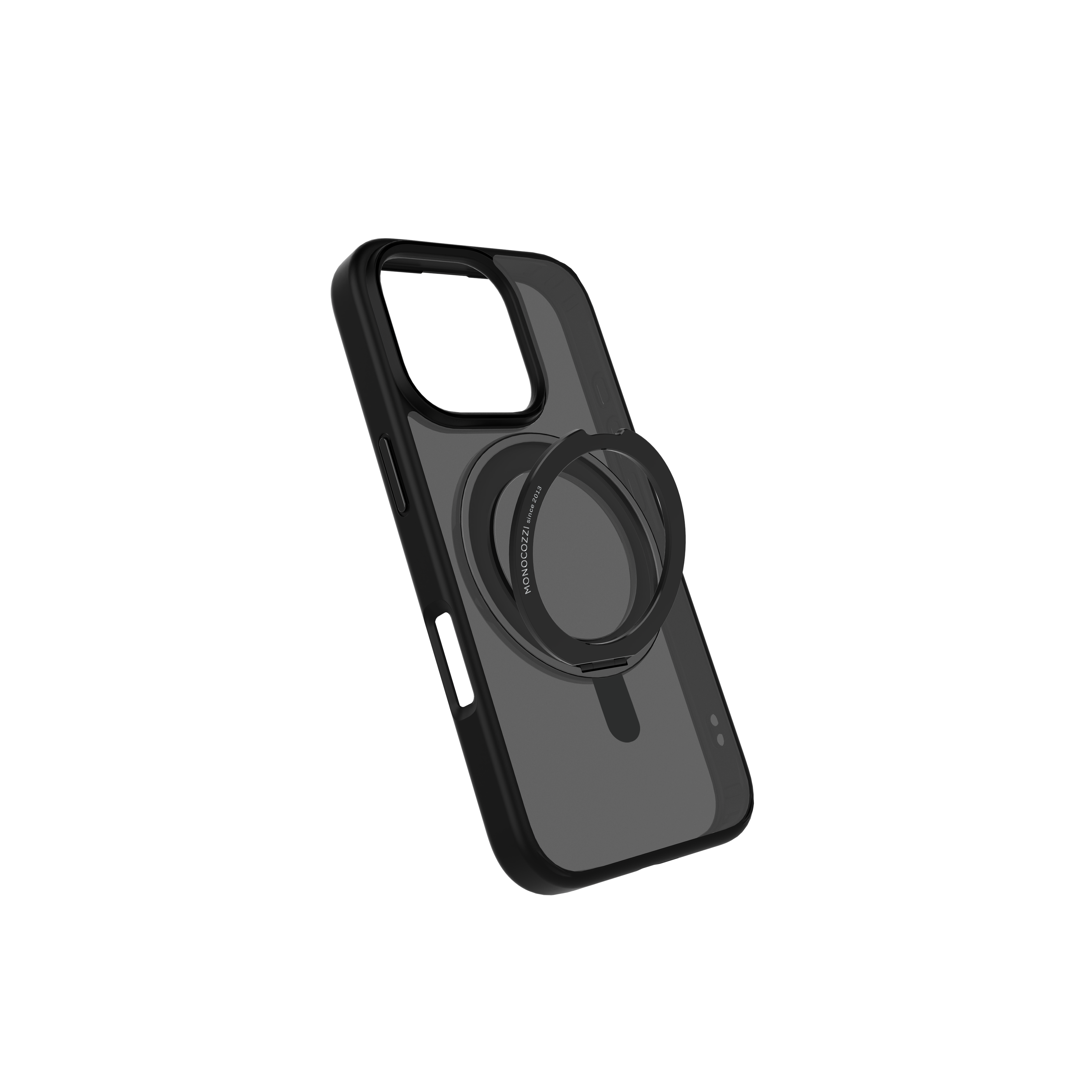 for iPhone 16 Pro |SafeProtect | Magnetic Charging Compatible 10 ft Drop Proof Hybrid Case w/ rotatable ring - Black