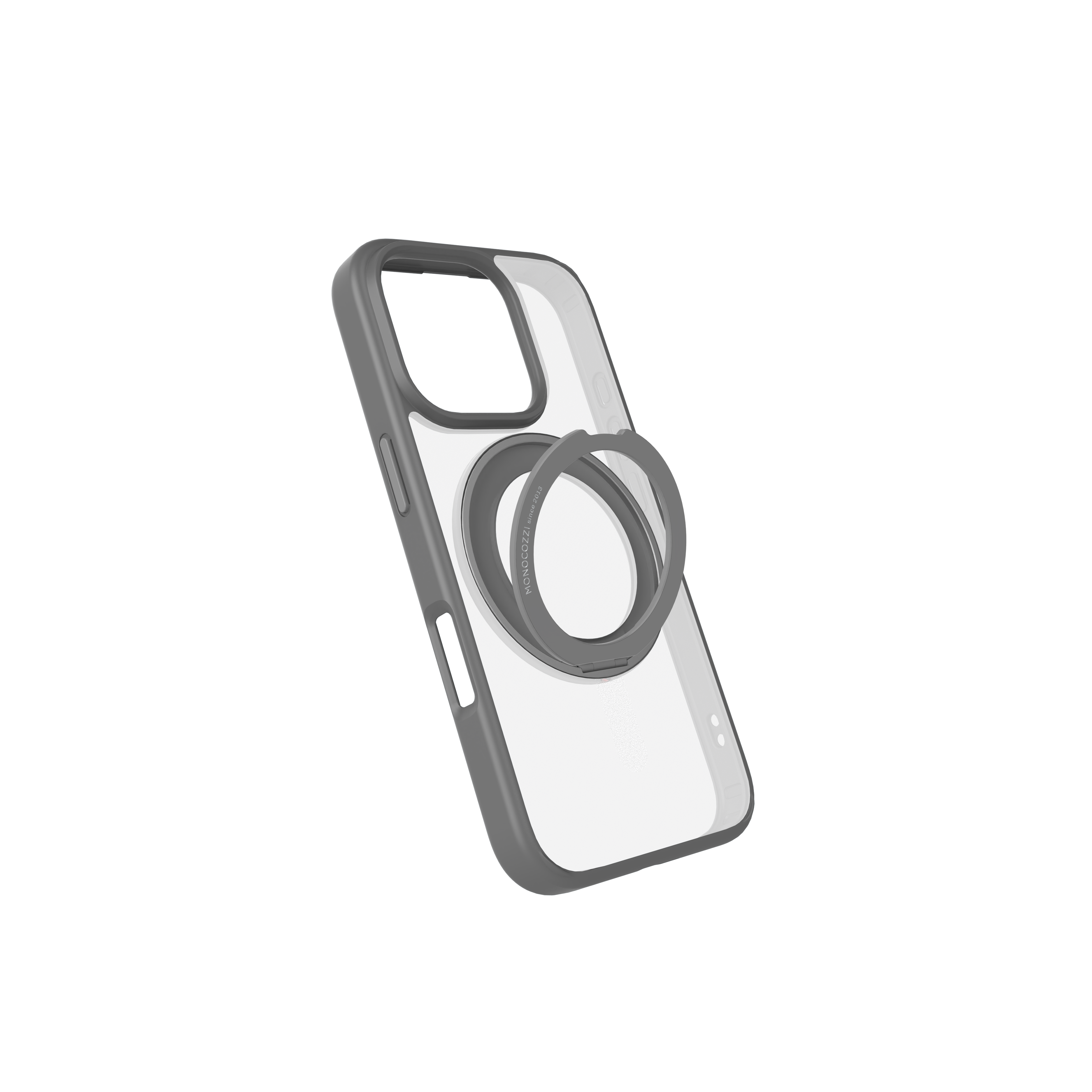 for iPhone 16 Pro |SafeProtect | Magnetic Charging Compatible 10 ft Drop Proof Hybrid Case w/ rotatable ring - Grey
