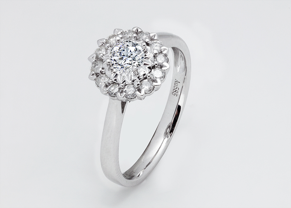 30分捧花鑽石戒指