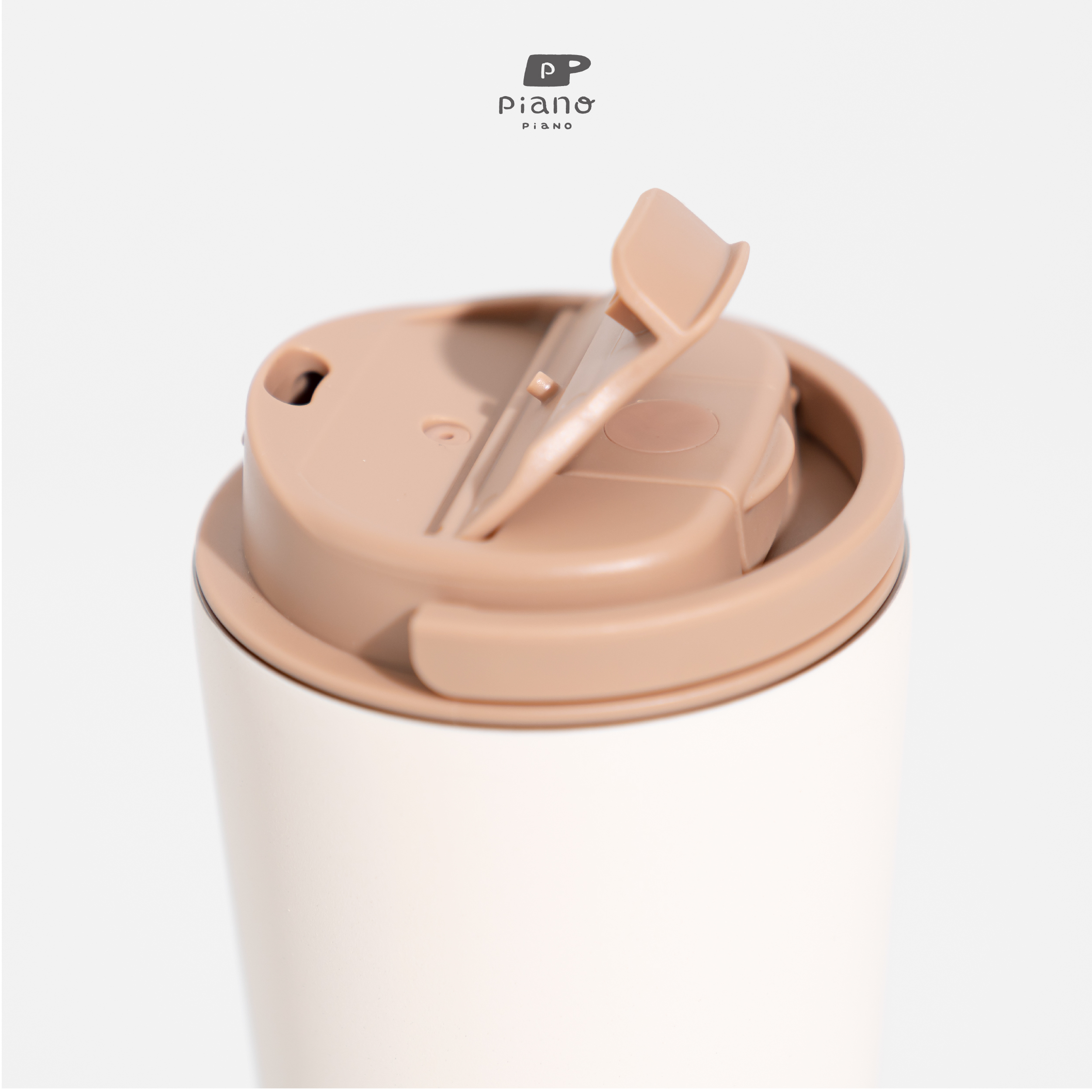 【慢慢挑 2WAY 撞色提手保溫杯720ml 】鍋煮奶茶（奶茶色杯蓋＋米白杯身）