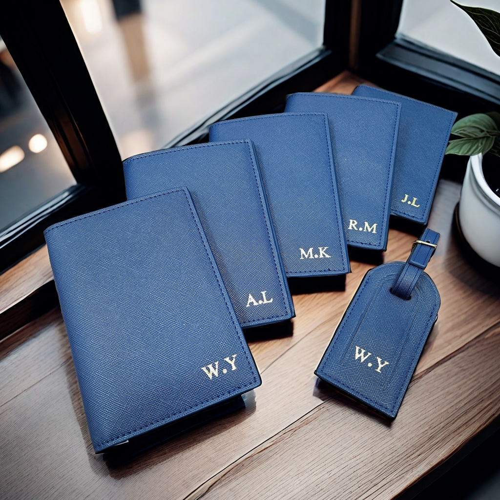 旅行禮品套裝 (定製真皮證件套、行李牌)