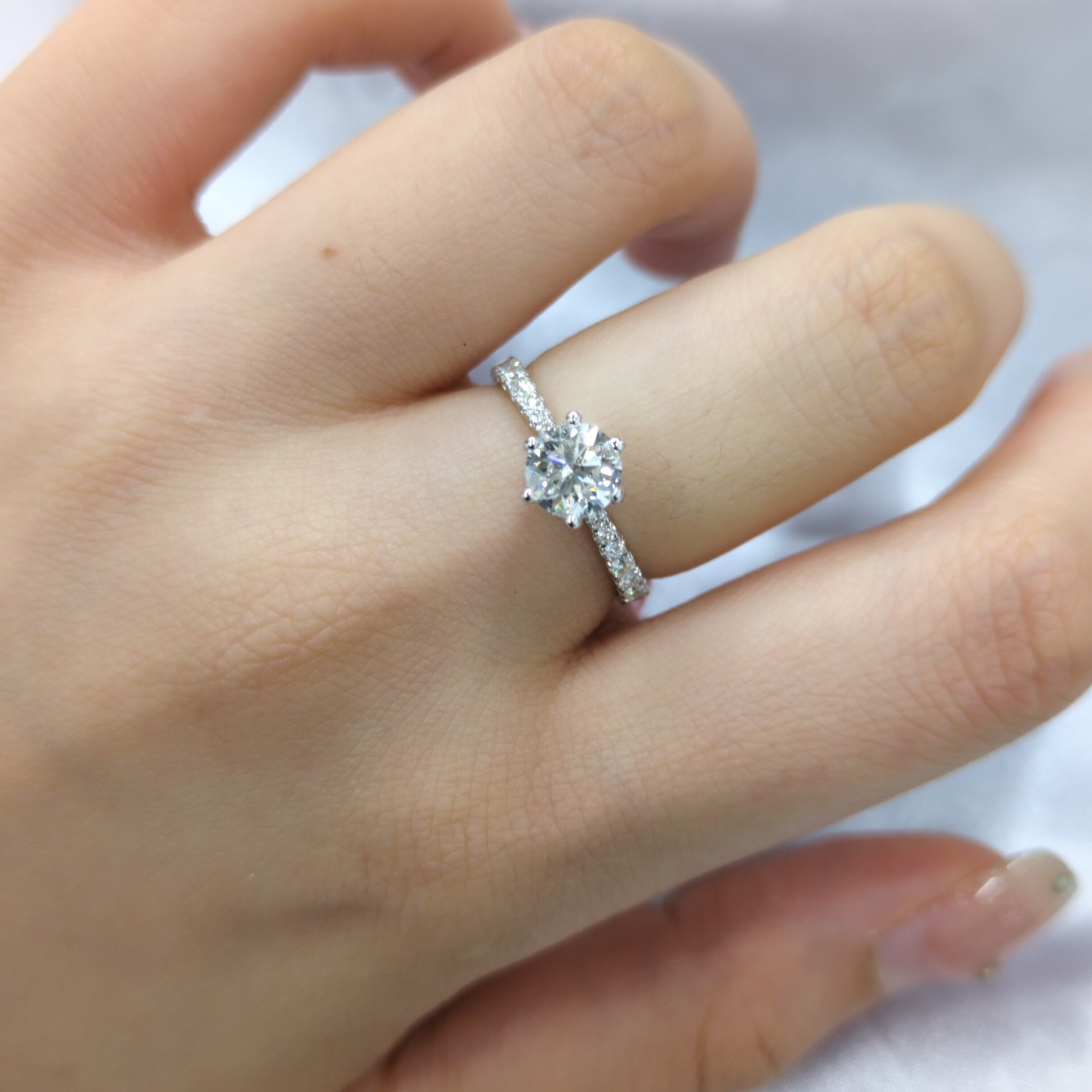 18K White Gold 1.01ct Diamond Ring