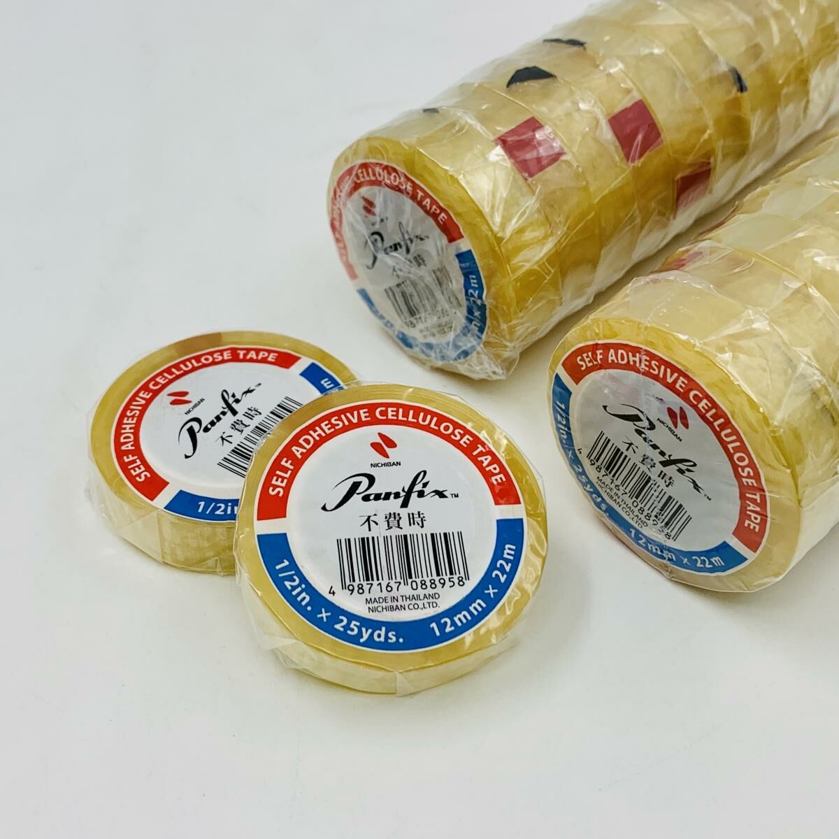 不費時 - Panfix® 透明膠紙, 1/2"(12mm) x 25碼 x 2卷裝《細卷裝》