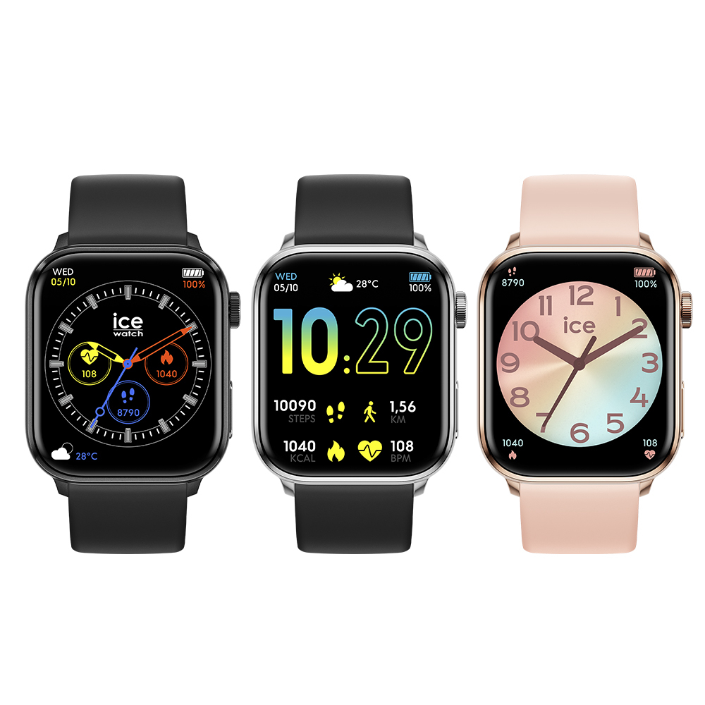 【Ice-Watch】Smart Watch 022535 022536 022538 多功能 運動健康手錶 玫金 全黑 銀黑 矽膠錶 AMOLED-2.0