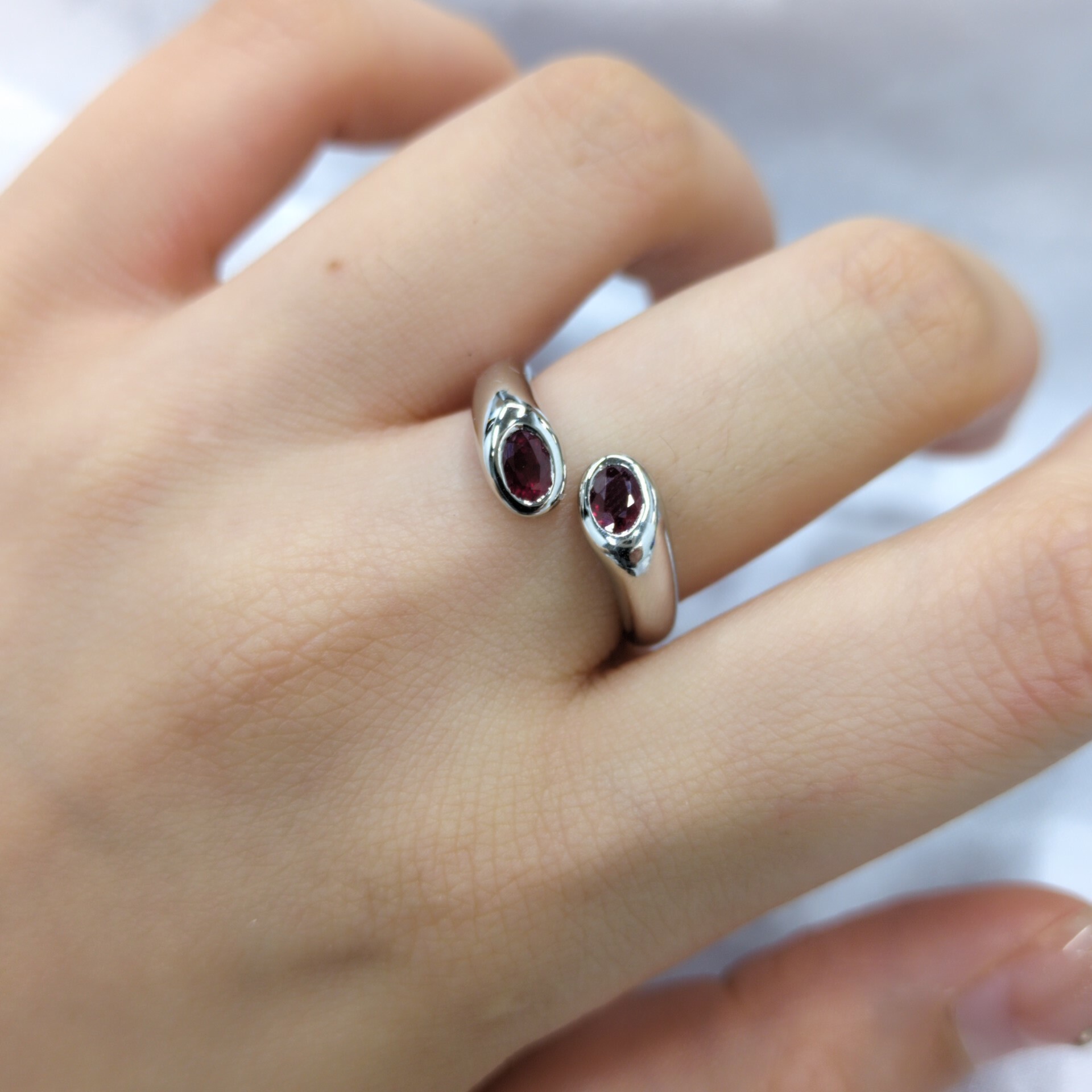 18K White Gold 0.67ct Ruby Ring