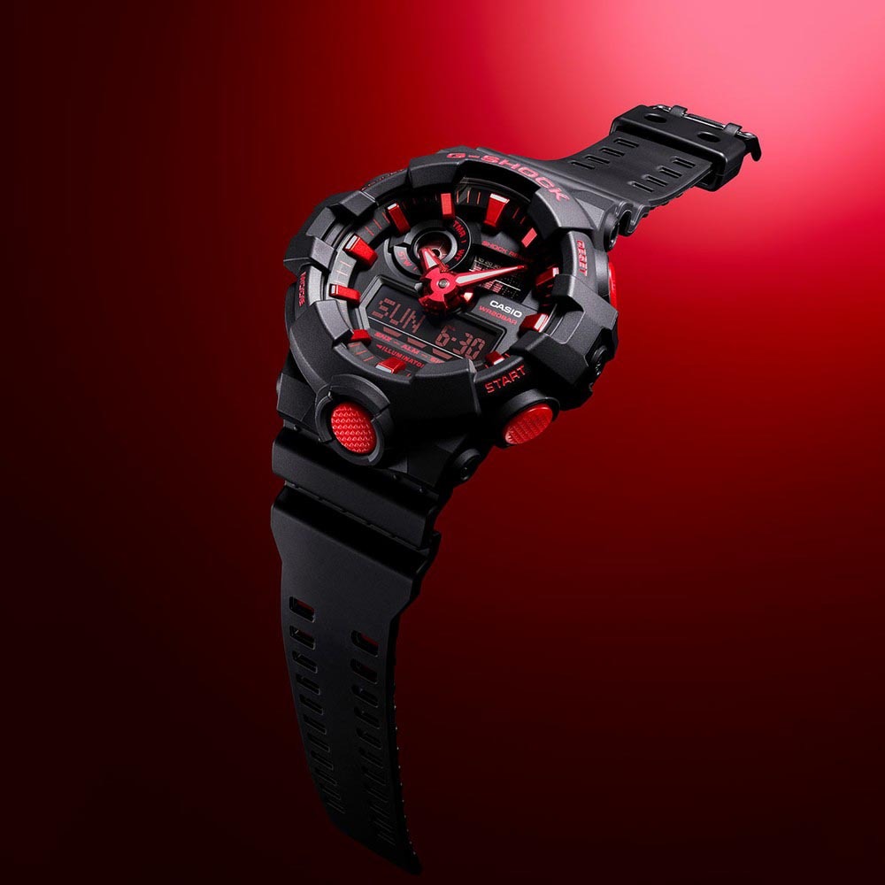 Casio G-Shock GA-700BNR-1A Black Red Men's Watch