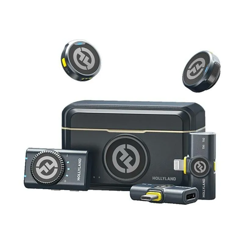 Hollyland Lark M2 Combo 版本 無線收音咪套裝 ( TX + TX + RX + Type C RX + Lightning RX )