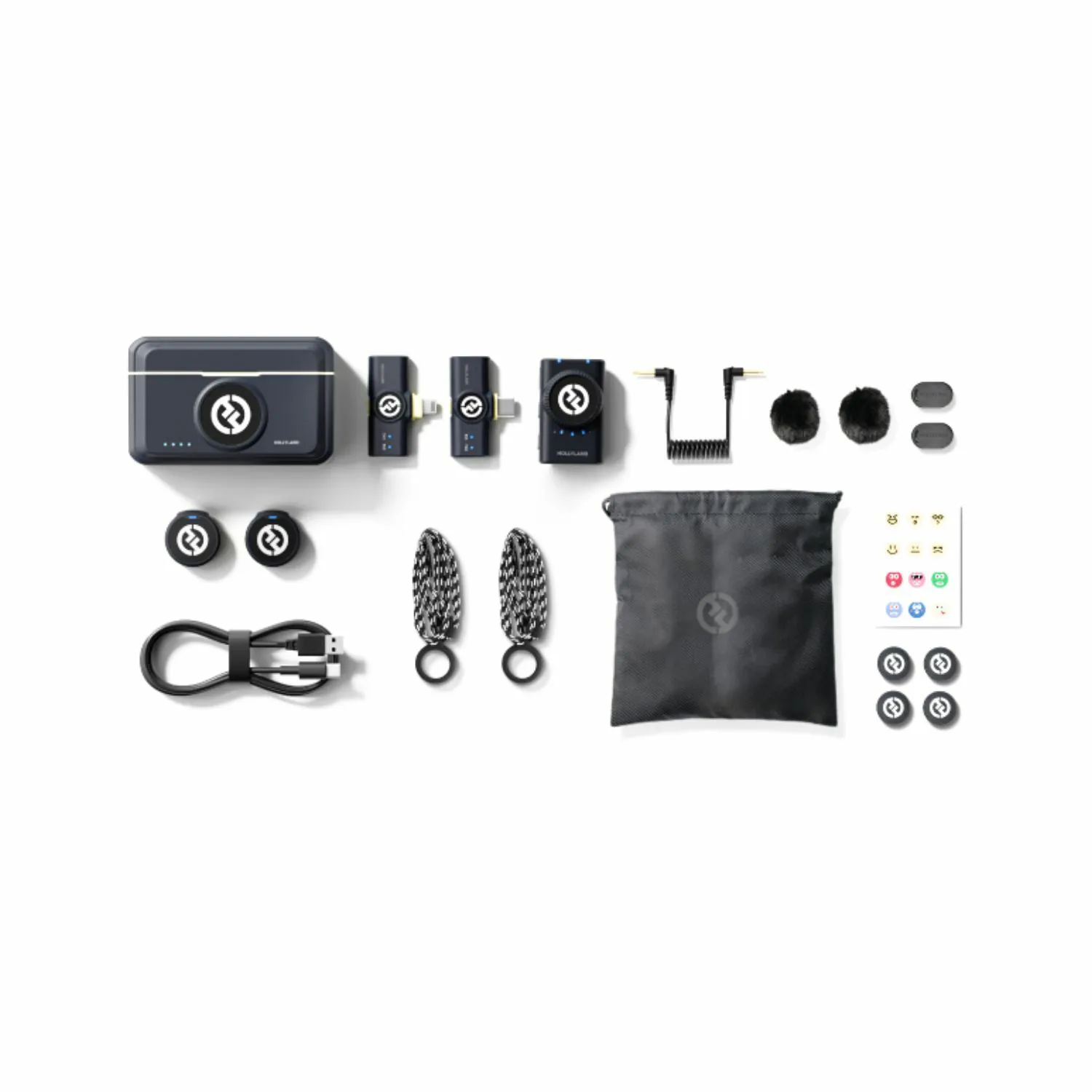 Hollyland Lark M2 Combo 版本 無線收音咪套裝 ( TX + TX + RX + Type C RX + Lightning RX )