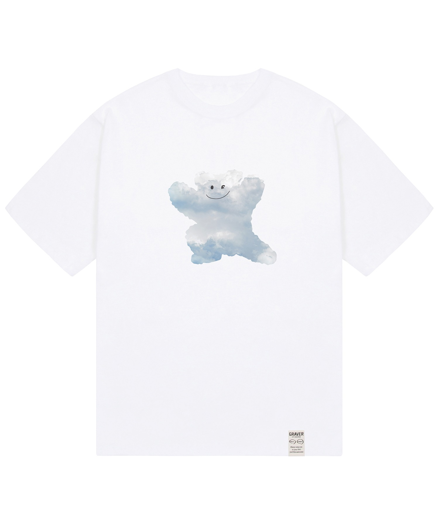 韓國品牌｜Graver Big Cloud Bear Smile T-shirt ( 3 Colours )