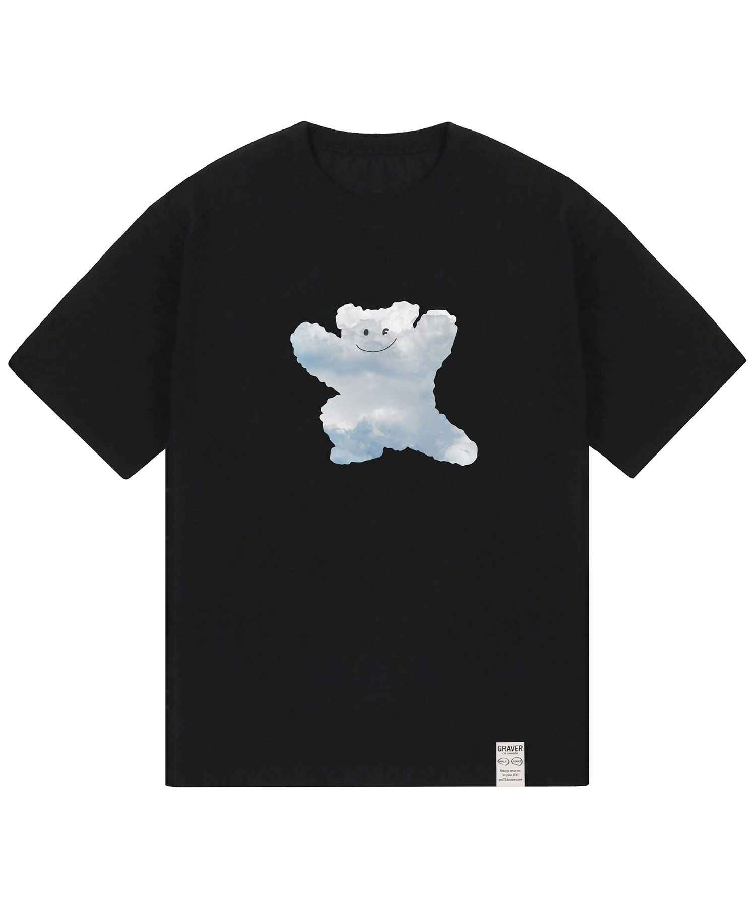韓國品牌｜Graver Big Cloud Bear Smile T-shirt ( 3 Colours )