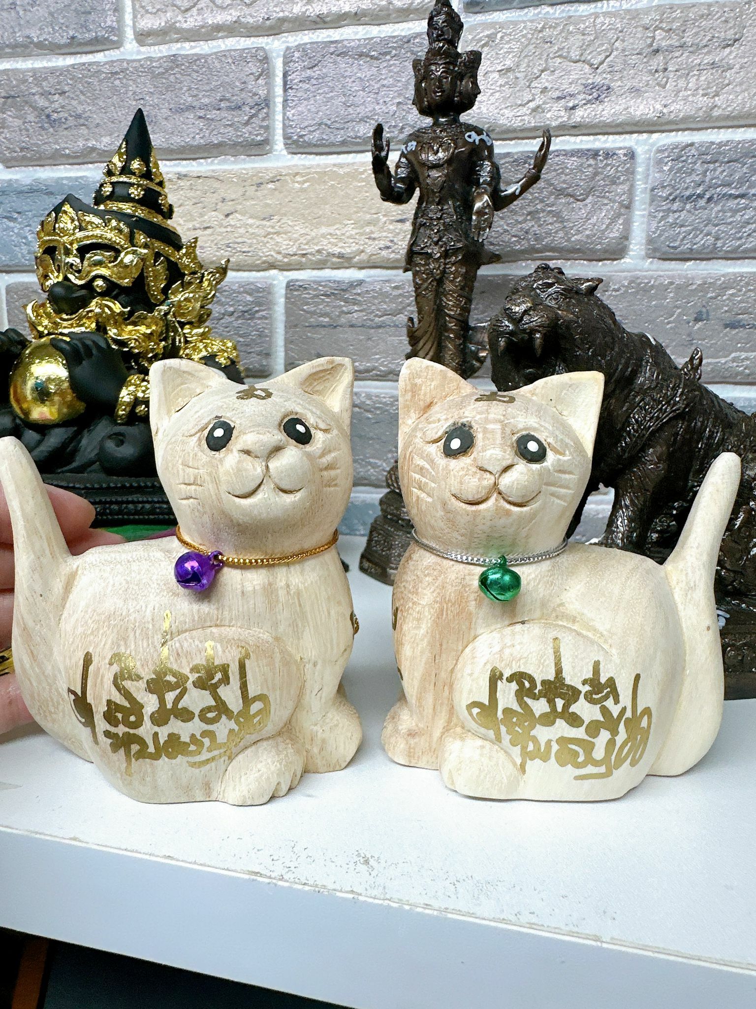 龍婆本師傅 親身供請  招財貓貓一對