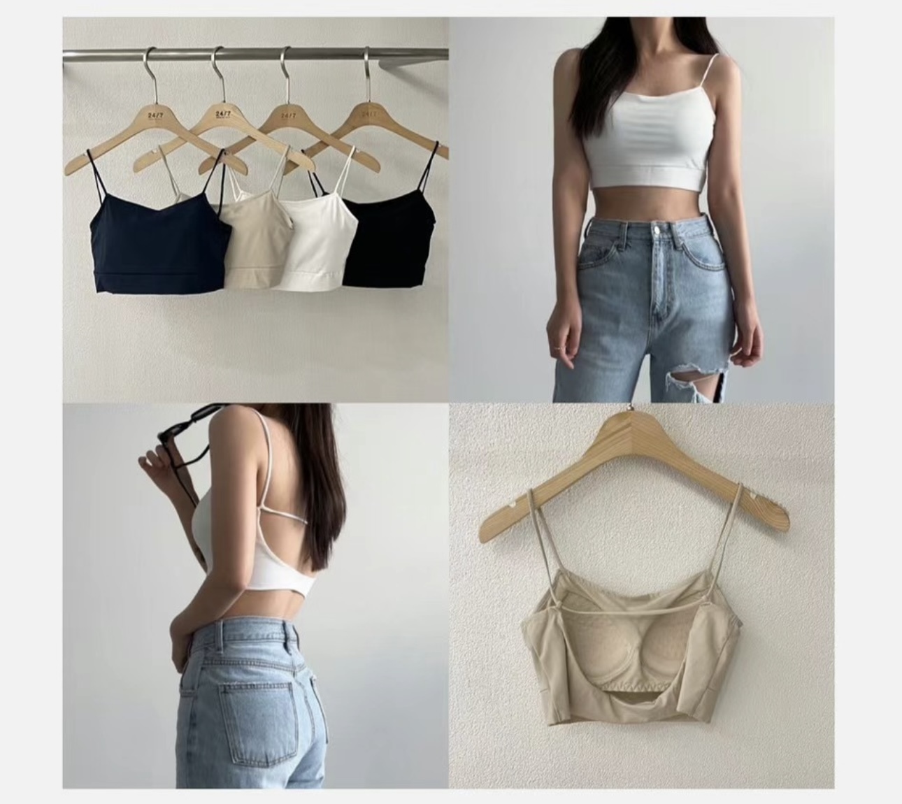 7.30 大露背打底bra top