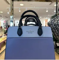 [S] KATE SPADE KC620 MADISON SMALL SATCHEL COLORBLOCK SAFFIANO,EVENING BLUE, 196021466380 (SKS1204)