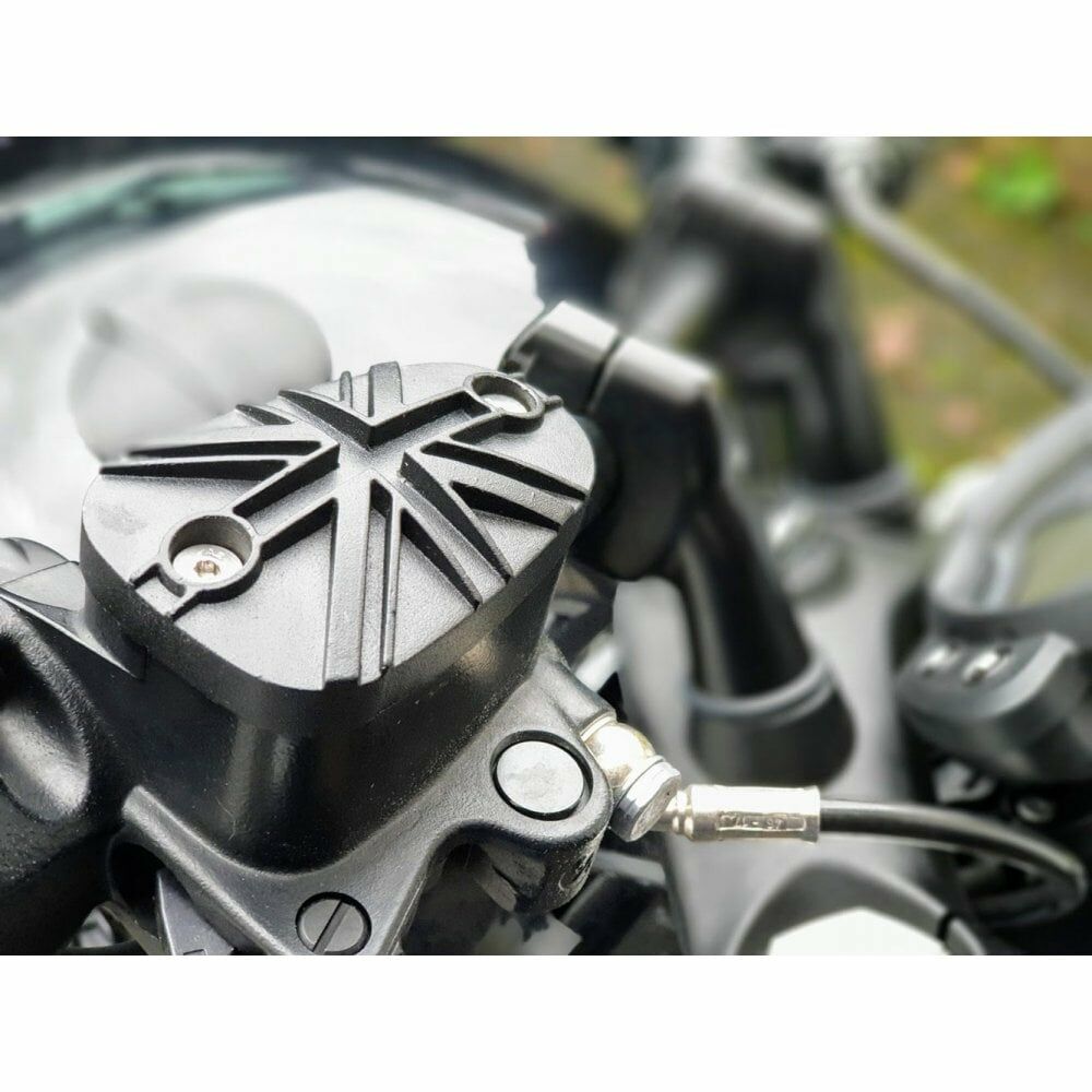 Motone 凱旋通用 鑄造 油杯蓋 英國旗 - 黑