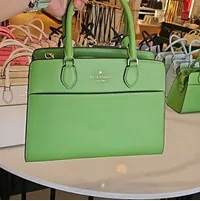 [S] KATE SPADE KC436 MADISON SAFFIANO LEATHER MEDIUM SATCHEL,TURTLE GRE, 196021438783 (SKS1209)