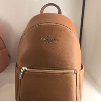 [S] KATE SPADE K8155 LEILA PEBBLED LEATHER MEDIUM DOME BACKPACK,WARM GINGE, 196021120749 (SKS1215)