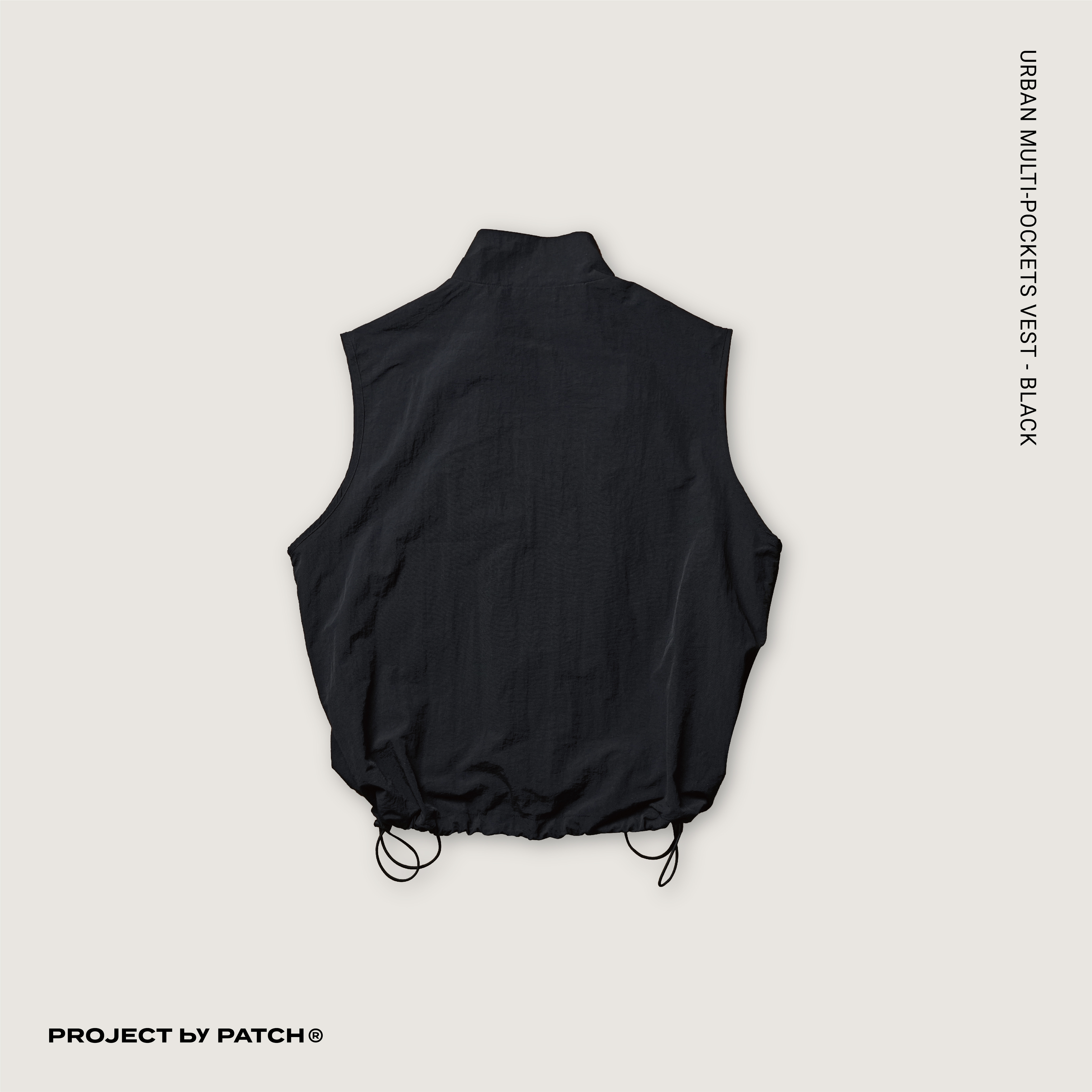 P.B.P -  URBAN MULTI-POCKETS VEST  - BLACK