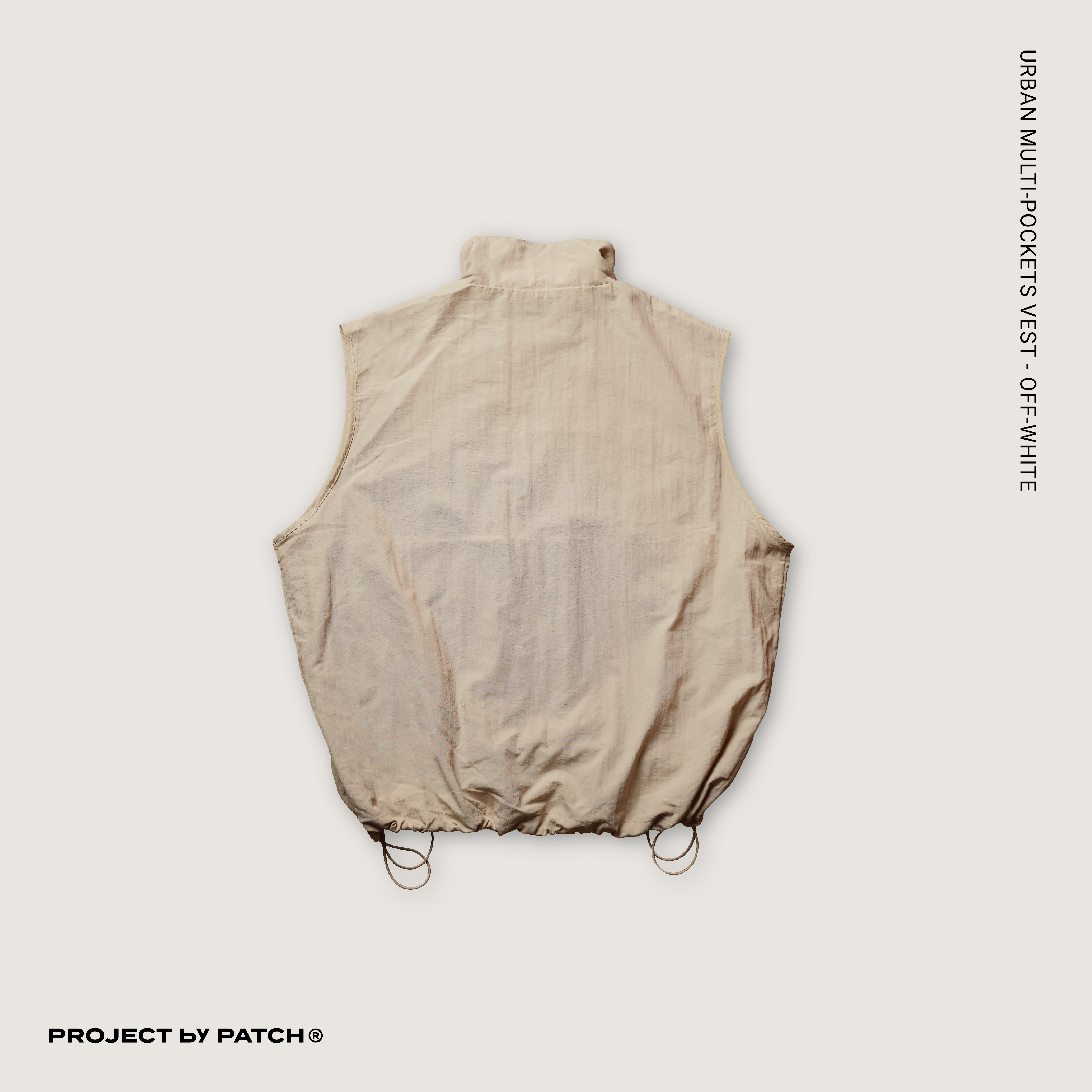 P.B.P -  URBAN MULTI-POCKETS VEST  - OFF-WHITE