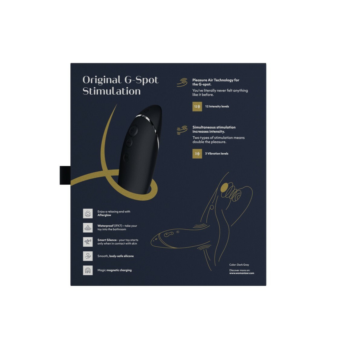 Womanizer OG Pleasure Air G 點吸啜按摩棒 深灰色