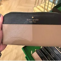 [S] KATE SPADE KI365 MADISON COLORBLOCK SAFFIANO LG CONTINENTAL WALLET,TOASTED HA, 196021504761 (SKS1221)